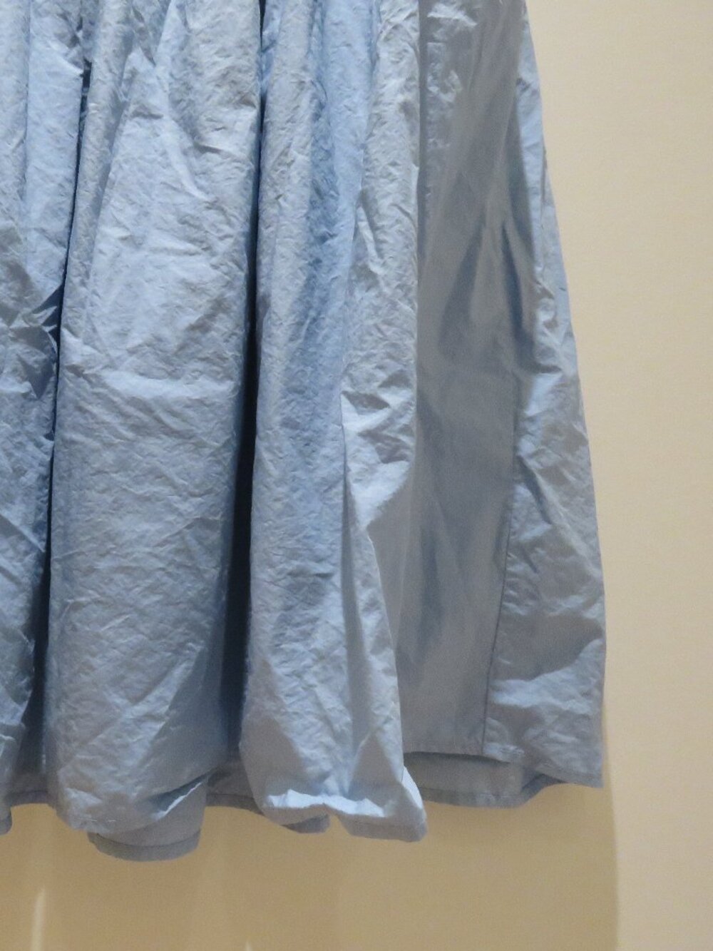 COS Smocked Midi Cotton Poplin Skirt Cornflower Blue Small Minimalist Cottage - Picture 6 of 12